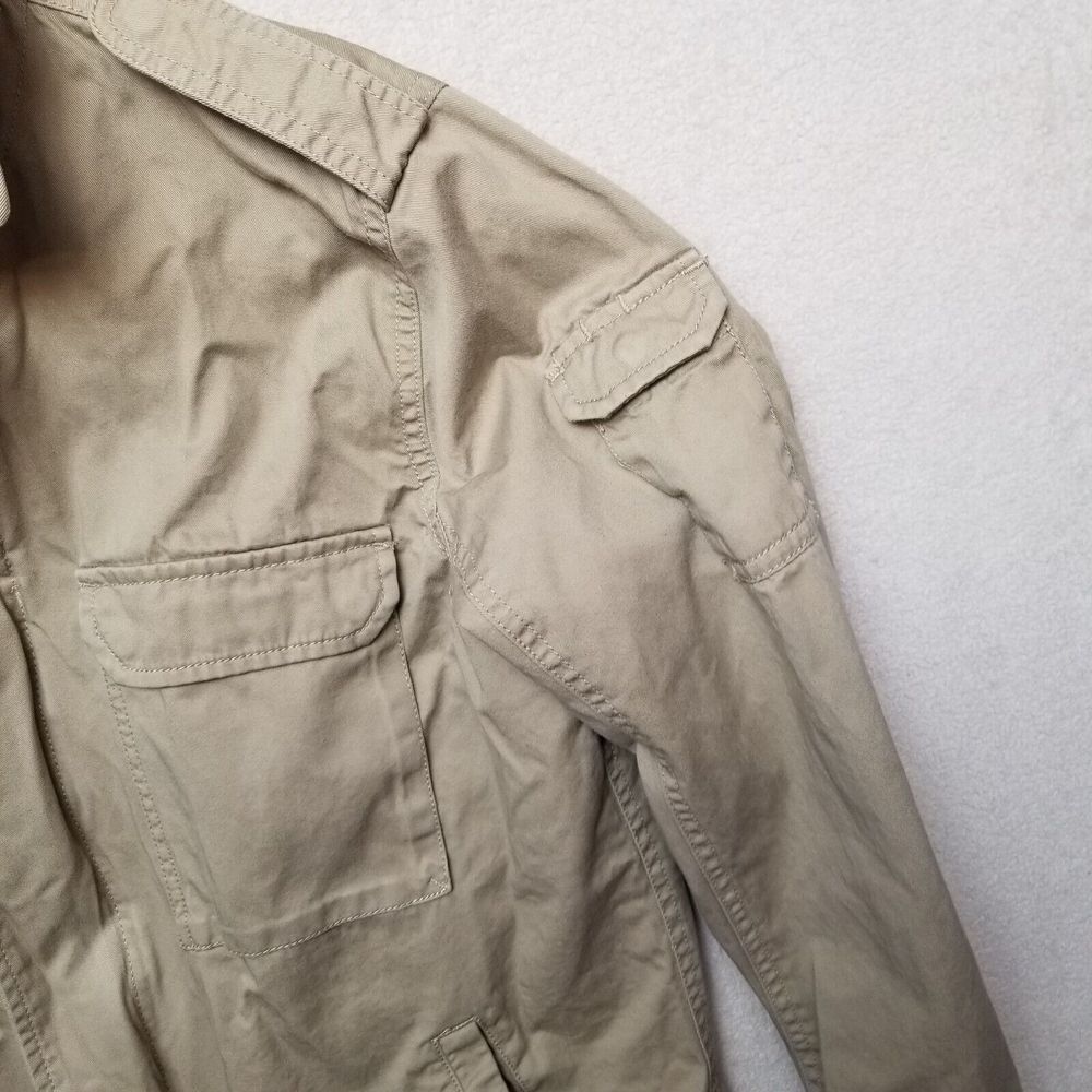 VINCE Women's Utility Cargo Beige Field Camo Lined Jacket Cotton Size Large - Picture 7 of 13